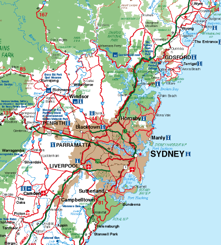 sydney regional map